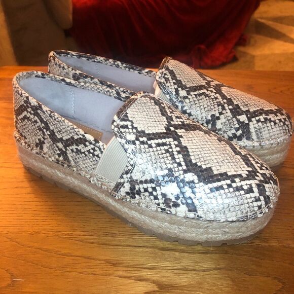 Circus by Sam Edelman Faux Snake Skin Platform Espadrille Slip On Shoes Sz 7.5 - Picture 1 of 7